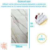 BS1764 Kendinden Yapışkanlı 1Adet 30x60cm Mermer Desenli Esnek Karavan Banyo Wc Duvar Kaplama Paneli
