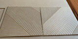 Dekoratif Ahşap Boyanabilir Ham MDF Duvar Paneli Modern Hazeran Model Ofis Salon 1 Adet 50cm x 50cm