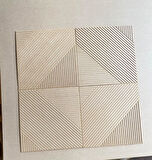 Dekoratif Ahşap Boyanabilir Ham MDF Duvar Paneli Modern Hazeran Model Ofis Salon 1 Adet 50cm x 50cm
