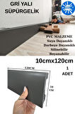 Yalı Gri Süpürgelik Suya Neme Dayanıklı 10cmx120cm 1 Adet PVC Parke Seramik Salon Mutfak Süpürgeliği