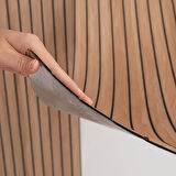 60cmx250cm 1 Adet Kahverengi 3D Yapışkanlı SXP Akustik Lambiri Desenli Duvar Paneli Kağıdı 3115-1 