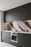 Alternatif Kaplama UV PVC Mermer Panel Pure Gold 1 Adet 60x120cm Ev Ofis Otel Duvar Kaplama Paneli