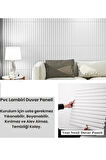 1m² (50cmx50cm 4 Adet) Beyaz 3D ABS PVC Malzeme Dayanıklı Duvar Paneli Silinebilir Lambiri Panel