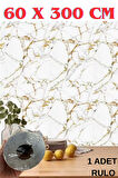 60cmx300cm Tek Parça Yapışkanlı Rulo Mermer Desenli Duvar Paneli Kağıdı Silinebilir LS-6010-BöTE
