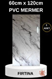 Alternatif Kaplama UV PVC Fırtına Mermer Desenli 1 Adet 60x120cm Ev Ofis Otel Duvar Kaplama Paneli