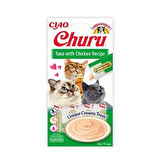 Inaba Ciao Churu Cream Ton Balıklı ve Tavuklu Sıvı Kedi Ödül Maması 14 Gr 4 Adet