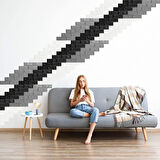 10 adet 35x38cm Gri Kendinden Yapışkanlı Duvar Kağıdı Esnek Köpük Panel 3d Tuğla Desen