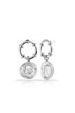 Duke Nickle Lira Detaylı Gümüş Renkli Küpe RDPK5038
