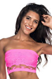 Fuşya Mı Emay 4050 Double Örgü Toparlayıcı Straplez Büstiyer