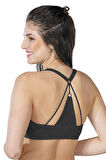 Siyah Mı Emay 187 B Önden Açılır Balenli Sporcu Sütyen