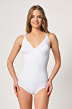 Beyaz Mı Emay 2821 Balenli Double Boy Slip Lazer Korse