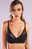 Gapara Big Size Plunge Bra, Siyah Konforlu Ve Şık Sütyen
