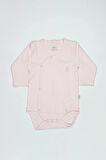 Bistyle Organik Natural Basic Style Kruvaze Uzun Kol Body Bs17102 Pembe