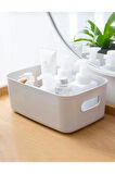 3'lü Dolap Içi Düzenleyici Sepet / Dekoratif Saklama Kutusu/ Banyo Ve Mutfak Organizer25cmx15cmx10cm
