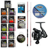 YekOutdoor FireWorm LRF Seti Okuma Red Spin 7'0'' 2.12 cm 1-12 gr 2 Parça&Okuma Acuador ACU-1000A 3+1BB Olta Makinesi