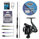 YekOutdoor LRF JİG Seti Okuma Red Spin 7'0'' 2.12 cm 1-12 gr 2 Parça&Okuma Acuador ACU-1000A 3+1BB Olta Makinesi