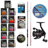 YekOutdoor FireWorm LRF Seti Okuma Red Spin 7'0'' 2.12 cm 1-12 gr 2 Parça&Okuma Ceymar HD CHD-1000A 7+1BB Olta Makinesi