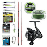 YekOutdoor Okuma Profesyonel LRF Seti Okuma Red Spin 7'6'' 228 cm 3-15 gr 2 Parça&Okuma Acuador ACU-1000A 3+1BB Olta Makinesi