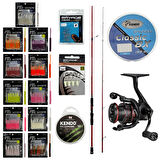 YekOutdoor FireWorm LRF Seti Okuma Red Spin 7'6'' 228 cm 3-15 gr 2 Parça&Okuma Ceymar HD CHD-2500A 7+1BB Olta Makinesi