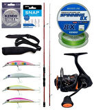 Yek Outdoor Spin Olta Seti Okuma Red Spin 8'0'' 243 cm 7-28 gr 2 Parça&Savage Gear Orange LTD 4000 FD 8+1BB Olta Makinesi