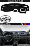 Renault Kangoo 2009-2019 İçin Uygun Torpido Koruma Halısı Siyah Kenar Renk Siyah
