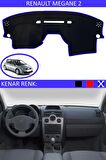 Renault Megane 4 İçin Uygun Torpido Koruma Halısı Siyah Kenar Renk Siyah