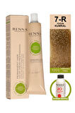 Renna Bitkisel Amonyaksız Saç Boyası 60 Ml 7-R Yoğun Kumral Oksidan Hediyeli