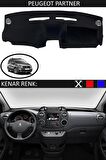 Renault 9 Broadway İçin Uygun Torpido Koruma Halısı Siyah Kenar Renk Mavi