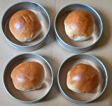 Renuzu Hamburger Ekmeği Pişirme Kalıbı 4 Lü En 12CM Boy 3cm Paslanmaz Krom Çelik