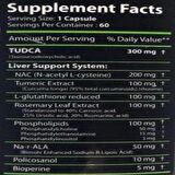TUDCA , NAC , TURMERİC LİV52 MAX 60 caps (300mg + Liver Dtox Restore system)