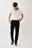 Regular Fit Beli Lastikli Keten Pantolon