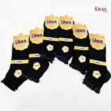 Kız Çocuk Bambu Çorap (6 ÇİFT) Fırfırlı Patik Kız Çocuk Çorap