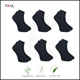Erkek Çorap 6 Çift Dikişsiz Yazlık Bambu Kısa Patik Set (HEDİYE KUTULU)