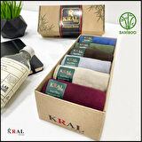 Erkek Çorap 6 Çift Dikişsiz Yazlık Bambu Kısa Patik Set (HEDİYE KUTULU)