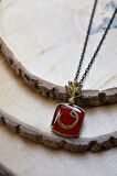 STONEAGE JEWELLERY Vav Harfli Bayan Bronz Kolye