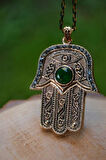 STONEAGE JEWELLERY Kök Zümrüt Otantik Bayan Kolye