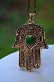 STONEAGE JEWELLERY Kök Zümrüt Otantik Bayan Kolye