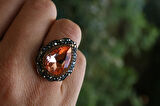 STONEAGE JEWELLERY Kristal Taşlı El Yapımı Bayan Yüzük