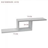 SİDE DUVAR RAFI  ANTRASİT ( MAT )