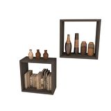 2 Lİ KARE RAF SET  ANTRASİT ( MAT )