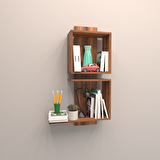 ARTI DUVAR RAF SET HARELİ CEVİZ (MAT)