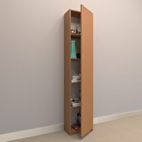 ALİNA SUNTALAM KİTAPLIK  ( 40 x 180 cm ) - KAPAKLI BAMBU ( MAT )