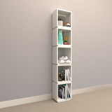 PERİSKOP SUNTALAM KİTAPLIK ( 32 x 167 cm ) BEYAZ ( MAT )