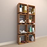 KAVELA SUNTALAM KİTAPLIK ( 86 x 178 cm ) BAMBU ( PARLAK )