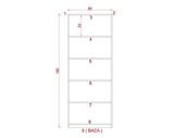 ASYA SUNTALAM KİTAPLIK ( 80 x 180 cm ) BAMBU ( PARLAK )