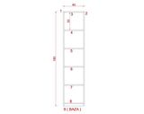 ASYA SUNTALAM KİTAPLIK  ( 40 x 180 cm ) - KAPAKLI BEYAZ ( MAT )