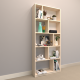 ODİ SUNTALAM KİTAPLIK ( 80 x 180 cm ) KREM ( PARLAK )