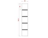 PARİS SUNTALAM KİTAPLIK ( 32 x 167 cm ) ANTRASİT ( MAT )