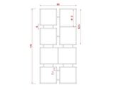 OZY SUNTALAM KİTAPLIK ( 86 x 178 cm ) KREM ( PARLAK )