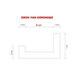SETLİ DUVAR RAFI 80 cm  KREM ( PARLAK )